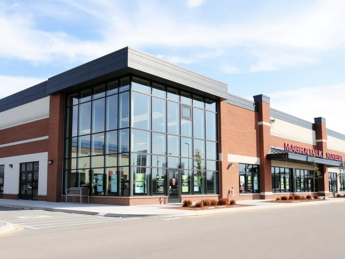 Commercial retail building in the Edmonton region
